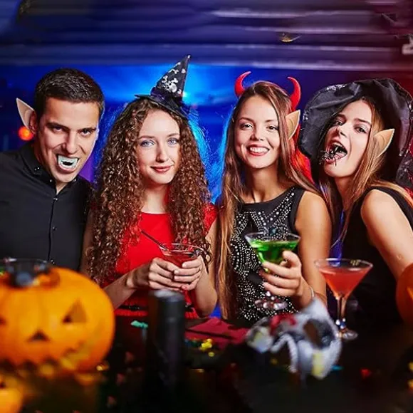 2 par Pixie Fairy Elf-ører - Tilbehør til Halloween, jul, vampyr-fest