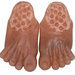 2 par Sjove Tå Slippers Trick Simulation Store Fødder Sko Bare Fødder Barfodet Eventyr Spoof Hulk Fem-fingrede Sko