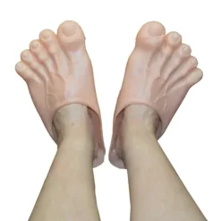 2 par Sjove Tå Slippers Trick Simulation Store Fødder Sko Bare Fødder Barfodet Eventyr Spoof Hulk Fem-fingrede Sko