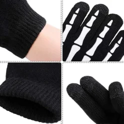 3 par skelet-touchscreenhandsker til børn Halloween Glow in T