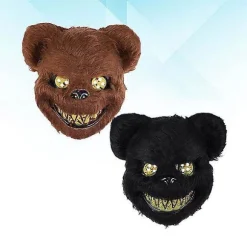 1 par skræmmende blodige bjørnemasker til Halloween-fest