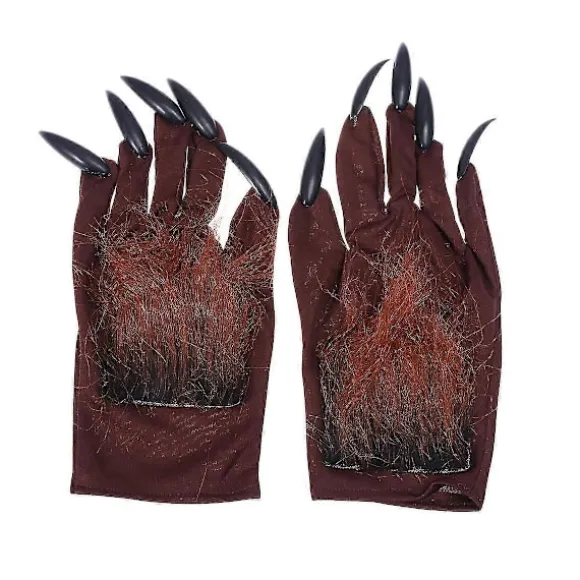 1 par ulvehandsker kostume djævlehandsker halloween ulvehandsker