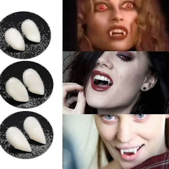 3 Par Vampyrtænder/bøjler, 3 Størrelser