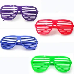 8 parter Party Blackout Briller Neonfarvede Lukkerbriller
