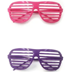 8 parter Party Blackout Briller Neonfarvede Lukkerbriller