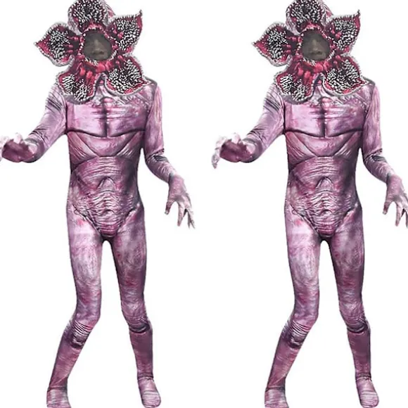 5-13 år Børn Stranger Things Demogorgon Monster Jumpsuits Cosplay Kostumer 9-10 Years