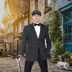 20% rabat på 1920'er herrekostume Peaky Blinders Gatsby Panama Hat Seler Butterfly black