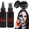 2025 Realistisk Kunstigt Blodsæt 3-i-1 Kit Til Specialeffekt Makeup Halloween Cosplay Tøj Udklædning