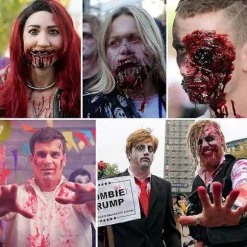 2025 Realistisk Kunstigt Blodsæt 3-i-1 Sæt Til Special Effects Makeup Halloween Cosplay Tøj Udklædning