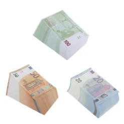 2023 Rekvisitpenge, Premium Kvalitet Legepenge, Pakke Med 300 Stykker, Kopi 100/50/20 Euro
