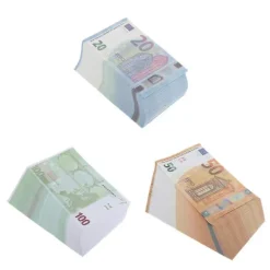 2023 Rekvisitpenge, Premium Kvalitet Legepenge, Pakke Med 300 Stykker, Kopi 100/50/20 Euro