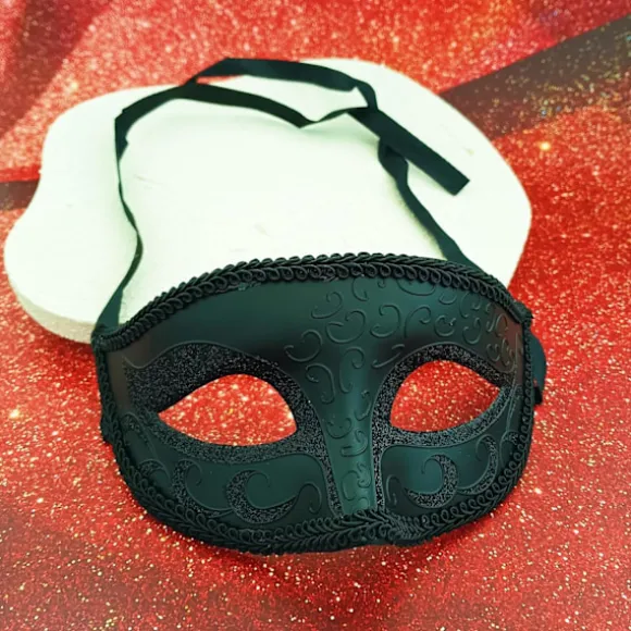 2025 Seneste Model 2 STK Sort Maskebal Maske til Mænd Kvinder par Gotiske venetianske masker til Valentinsfest karnevalsmaske mardi
