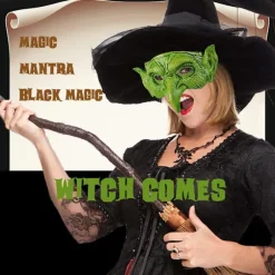 2025 Seneste Model Gammel Heks Maskerade Skum Goblin Halv Ansigt Ørne Næse Troldkvinde Maske til Cosplay Kostume