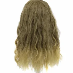 2025 Seneste Model Lang Krøllet Blond Brun Herre Paryk Superhelt Cosplay Kostume Hår med Stort Skæg Varmebestandige Syntetiske Fibre Fluffy Du