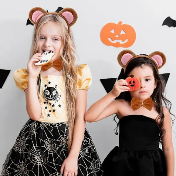 1 Sæt Abe Mønster Hårbøjle Butterfly Hale Cosplay Dyr Hår Bøjle Abe Ører og Hale Kostume Fest Tilbehør (FMY) Chocolate