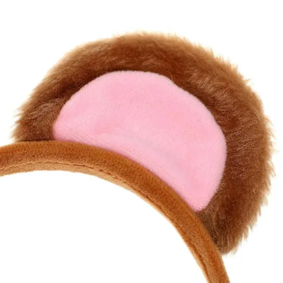 1 Sæt Abe Mønster Hårbøjle Butterfly Hale Cosplay Dyr Hår Bøjle Abe Ører og Hale Kostume Fest Tilbehør (FMY) Chocolate