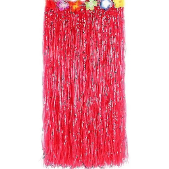 1 Sæt 80cm Voksen Fest Hawaii Kjole Hula Græs Nederdel Ved