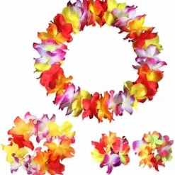 1 Sæt 80cm Voksen Fest Hawaii Kjole Hula Græs Nederdel Ved