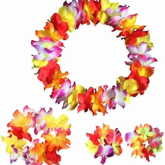 1 Sæt 80cm Voksen Fest Hawaii Kjole Hula Græs Nederdel Ved