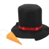 1 Sæt Cosplay Snemand Hat Snemand Cosplay Kasket Og Næse Genanvendelig Hat Julefest Gave