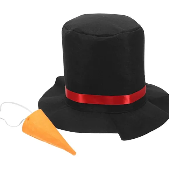 1 Sæt Cosplay Snemand Hat Snemand Cosplay Kasket Og Næse Genanvendelig Hat Julefest Gave