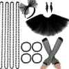 1 sæt, 80'er Fancy Party Kostume Tilbehørssæt, 1980'er Fancy Dress Neon Kostume Tilbehør Med Øreringe Armbånd Perlehalskæder Tutu Nederdel Fiskenet Handsker | Fyndiq