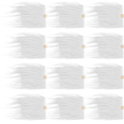 12 sæt forudskårne nisse-skæg kostume skæg kunstig pels dværg bea