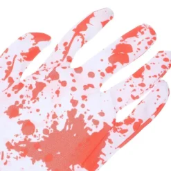 1 sæt Halloween handsker strømper Cosplay blodkostume blodplettede strømper handsker size