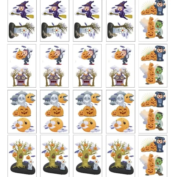 4 sæt Halloween tegneserie græskar vægklistermærker stue vindue soveværelse baggrund vægdekoration vandtætte klistermærker