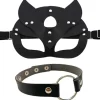 2 ST læder katte maske - sexet øjenmaske - cosplay kostume