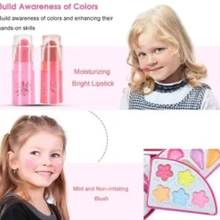 1 sæt makeup-sæt til piger, vaskbart makeup-sæt til småbørn og børn
