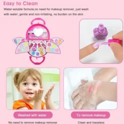 1 sæt makeup-sæt til piger, vaskbart makeup-sæt til småbørn og børn
