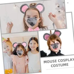 1 Sæt Rottekostume Hovedbeklædning Dyreører Hårbånd Ører Hårbånd Museører Hårring Fest Dekorativt Hårbånd Muse Cosplay Hårbånd Kvinder Hovedbeklædning | Fyndiq