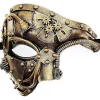2025 Steampunk Metal Robot Venetiansk Maske, Halloween Maskerade/Phantom of the Opera/Karneval Bal Maskerade Maske