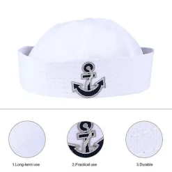 1 stk. 58 cm Voksen Sømandskostume Hat Navy Cosplay Party Kostume Hat