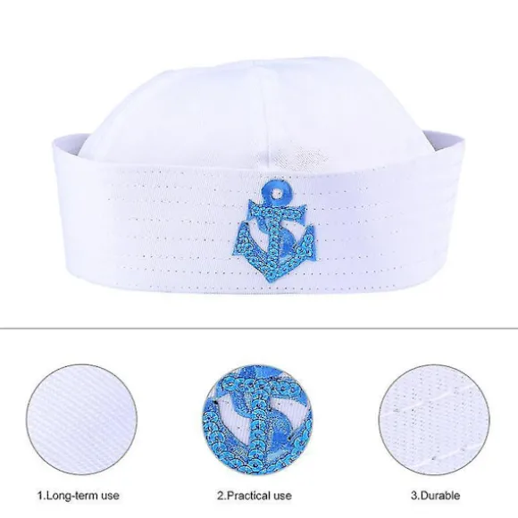 1 stk. 58 cm Voksen Sømandskostume Hat Navy Cosplay Party Kostume Hat