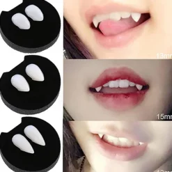 2 stk. 13/15/17/19 mm Halloween Fake Vampyr Tænder Hugtænder Gebis Rekvisit Fest Dekoration TSUNDEAU 17mm