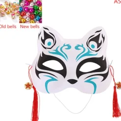 1 Stk Anime Rævemasker Half Face Cat Mask Maskerade Festival Del Color A5