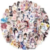 50 stk. Anime Sexede Bunny Girl Voksenklistermærker, Vandtætte Søde Pigeklistermærker til Bærbar, Telefonetui, iPad, High Definition-klistermærker