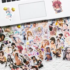 50 stk. Anime Sexede Bunny Girl Voksenklistermærker, Vandtætte Søde Pigeklistermærker til Bærbar, Telefonetui, iPad, High Definition-klistermærker