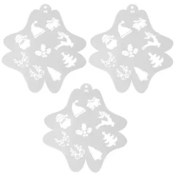 3 stk. ansigts- og kropsmalingsstencils til børn, julekunst