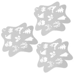 3 stk. ansigts- og kropsmalingsstencils til børn, julekunst