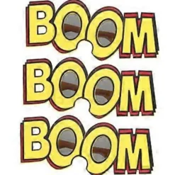 3 stk. Boom Style Sjove Festbriller Festrekvisitter Festdekorationer Festbriller