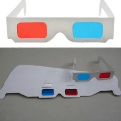 50 stk. Brilleholder Sammenklappelige Vr Briller Karton Anaglyph 3D-briller Rød Blå 3D-film Øjenramme Rød Blå 3D-briller