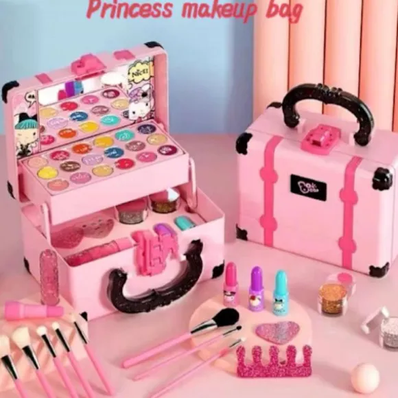 32 STK Børne Make-up Legetøj Piger Ægte Make-up Sæt Vaskbart Ikke-giftigt A9
