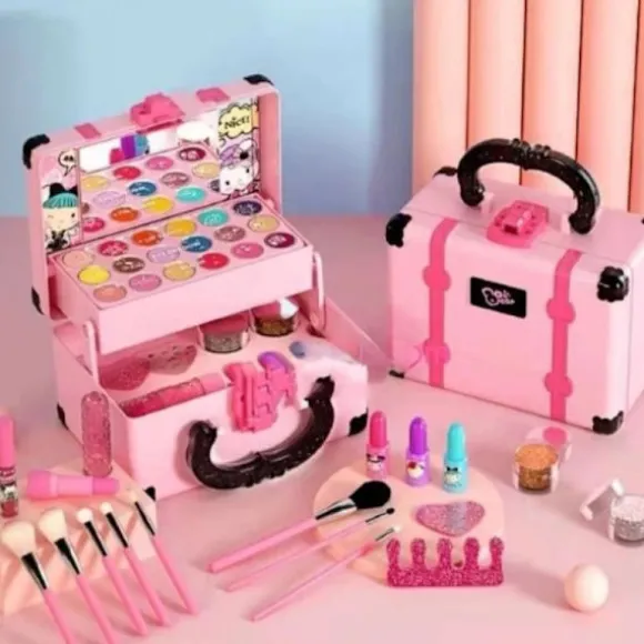 32 STK Børne Make-up Legetøj Piger Ægte Make-up Sæt Vaskbart Ikke-giftigt A9