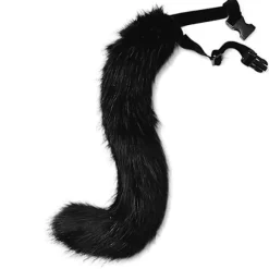 3 stk. Cosplay Kat Sød Ører Hårbøjle Pelsagtig Rævehale Klokke Hals Choker Sæt Legetøj -a Black