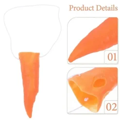 3 stk. Cosplay Klovnenæser Rekvisitter Dekorative Gulerodsnæser Snemand Gulerodsnæser-Yvan-lingling} Orange 11.00X4.00X4.00CM