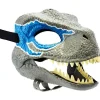 3 stk. Dinosaur Maske Hovedbeklædning - Velociraptor Maske & Tyrannosaurus Rex Maske Bundle, Dinosaur Legetøj Med Åbning Bevægelig Kæbe