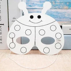 20 stk. DIY Blank Graffiti Papir Tegnemasker Børn Barn Dyr Farve Fødselsdagsgave Cosplay Fest Påske Bryllup